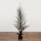 5ft. Pre-Lit LED Halloween Black Twig Artificial Fall Tree in Burlap Planter